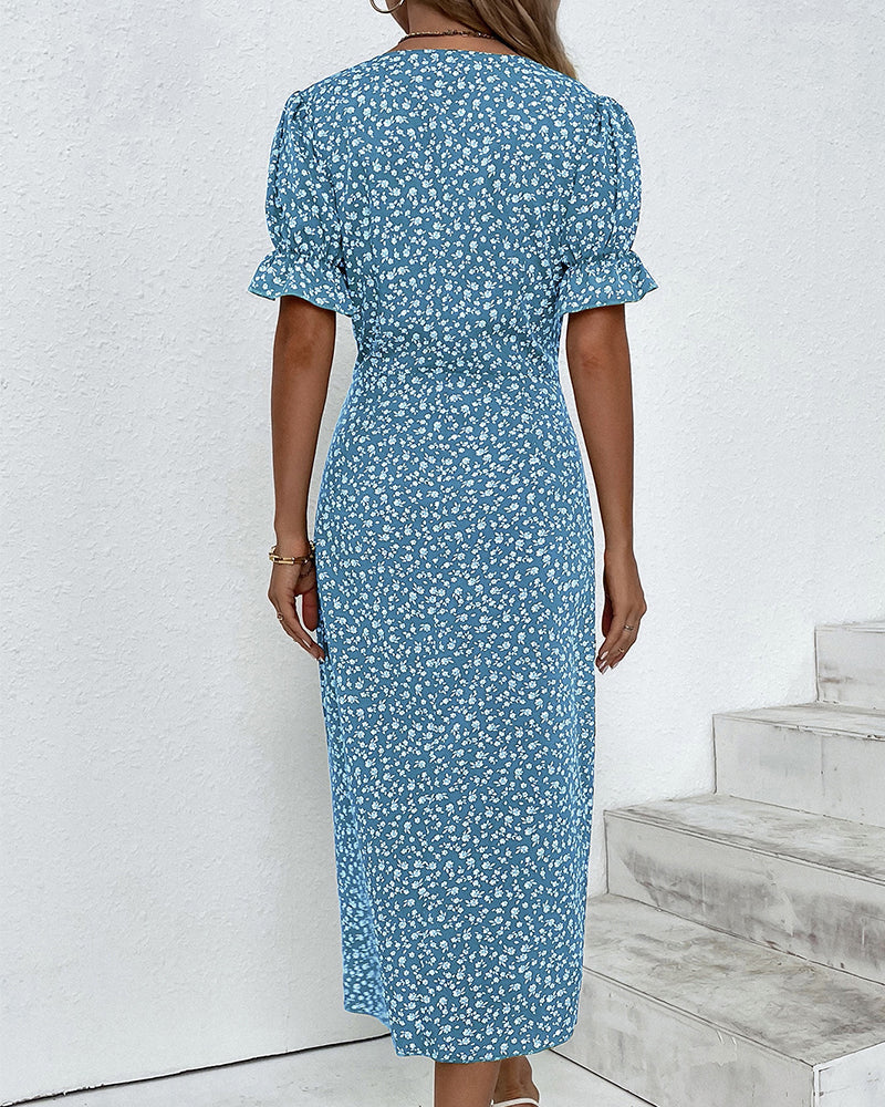 Ellaine - Floral Tummy Covering Summer Dress
