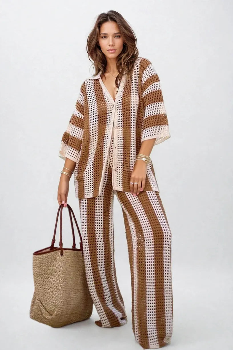 Amelia - Striped Set Elegant & Comfortable