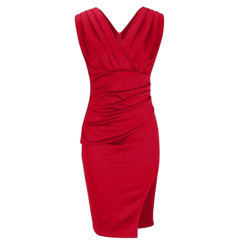 Zyra - Elegant V-Neck Dress