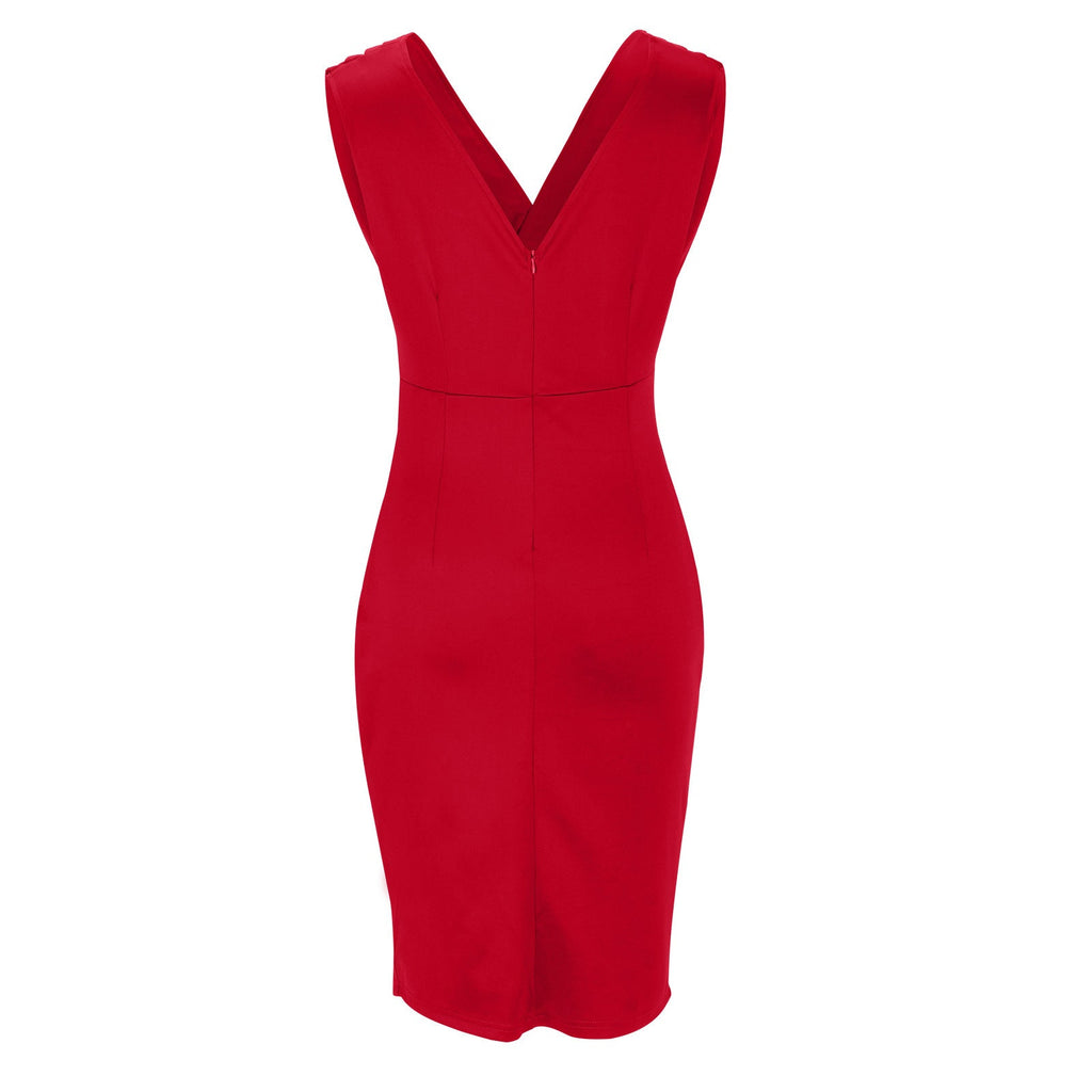 Zyra - Elegant V-Neck Dress