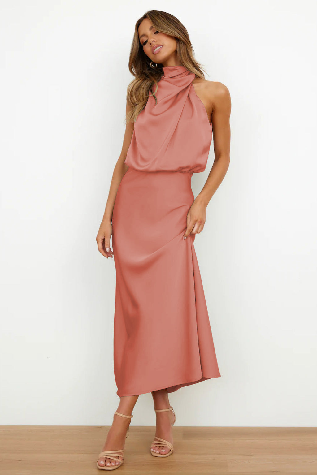 NAYLIRA – MIDI DRESS WITH OFF-THE-SHOULDER DESIGN