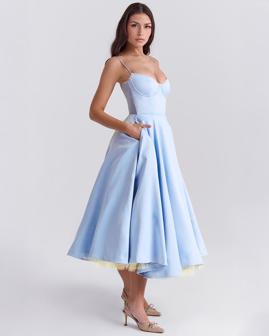 Ophira - Classy Corset Midi Dress