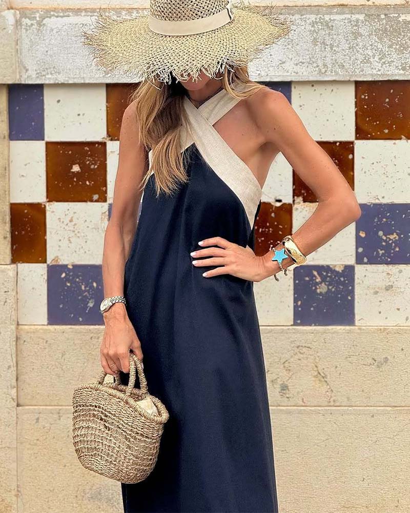 Olive - Cross Neck Dress