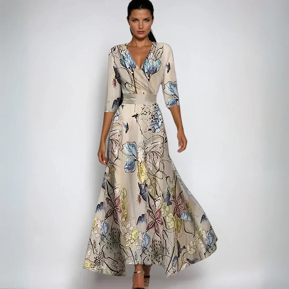 EMILIA - CHIC BLOOM WRAP DRESS