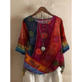 Fiora - Comfortable Colorful Top With Half Sleeves
