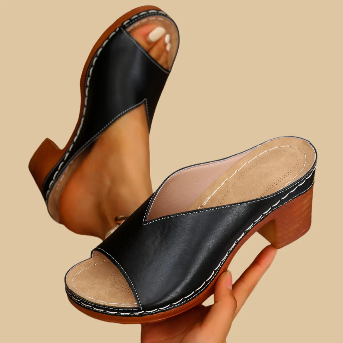 VERONA – LEATHER ORTHOPEDIC SANDALS