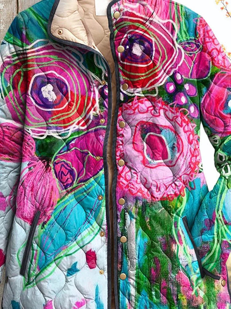 Floral Patterned Women's Elegant Jacket
