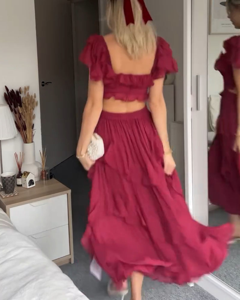 ELISA – RUFFLE DRESS