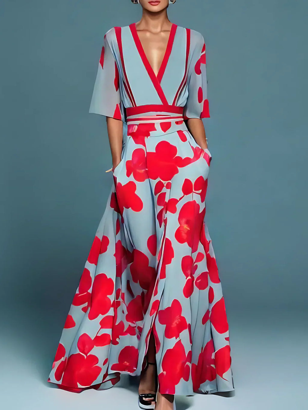 Kali - Milano design Sleeved Dress