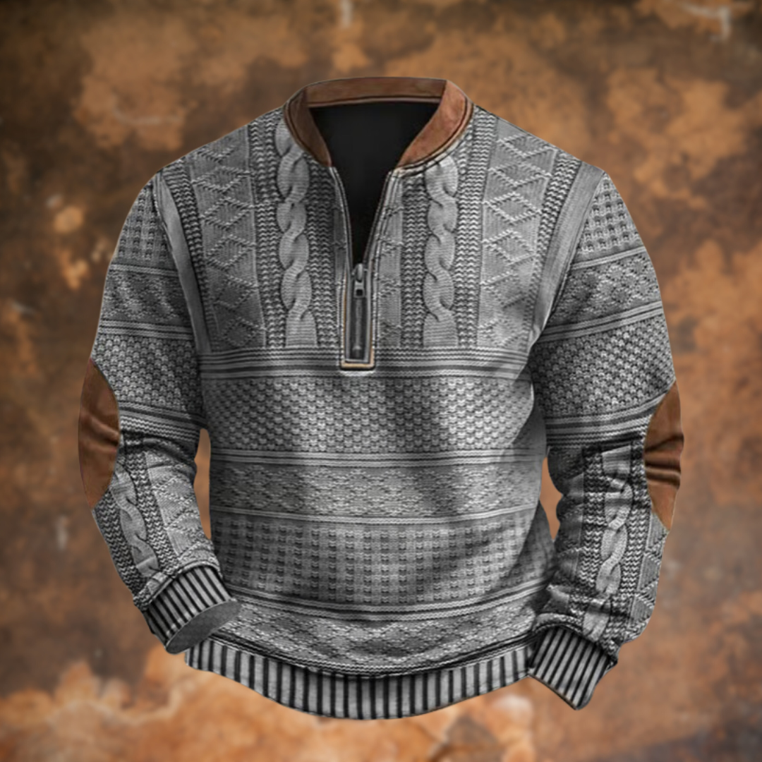 VAELITHYN – KNITTED SWEATER WITH ZIP DETAIL