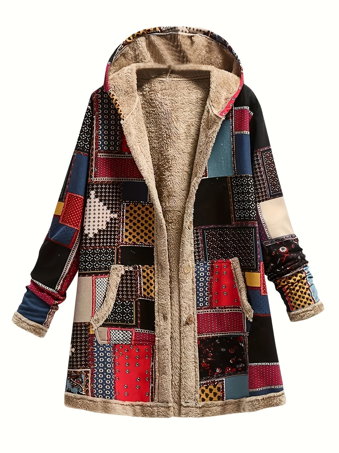 CYRAVYNNE – PLUSH PRINTED HOODED JACKET