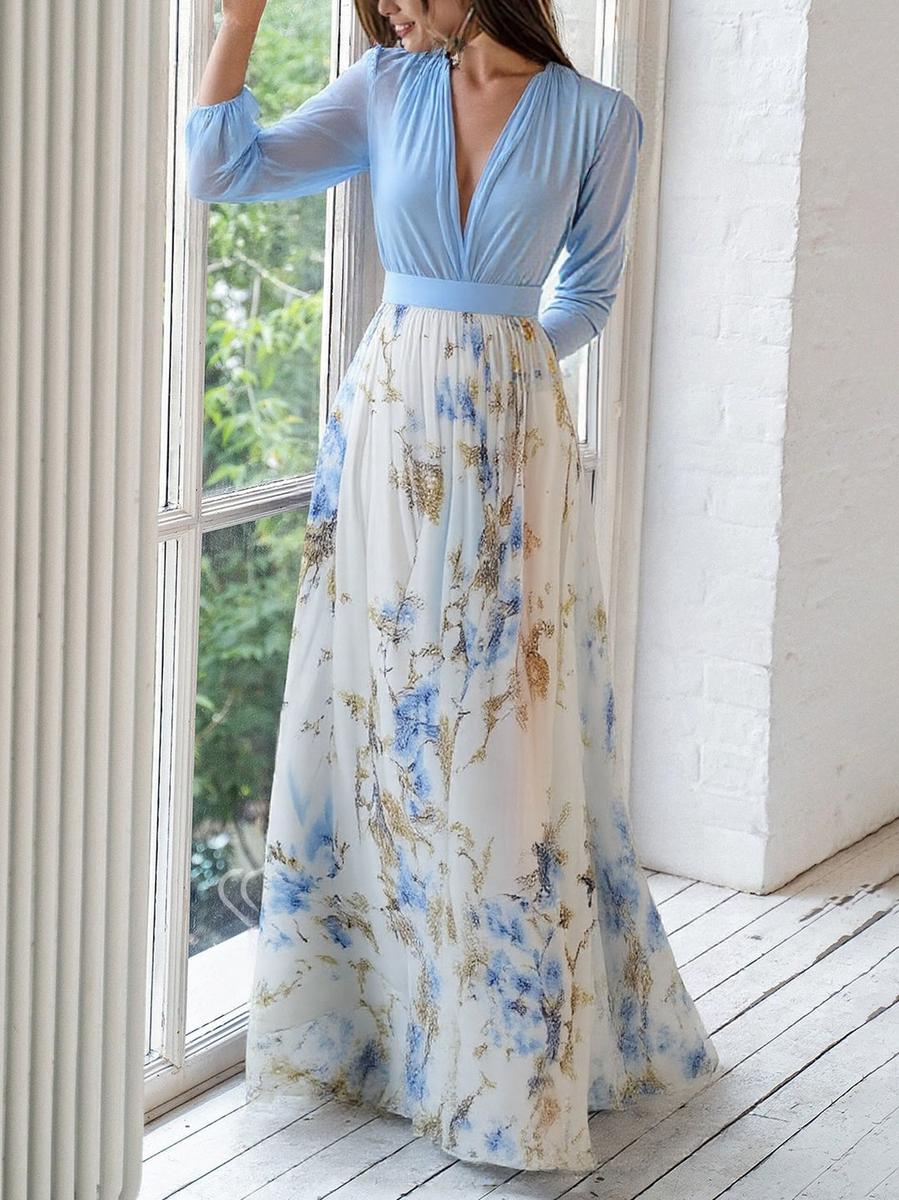 Jewel – Long Dress with Floral Print