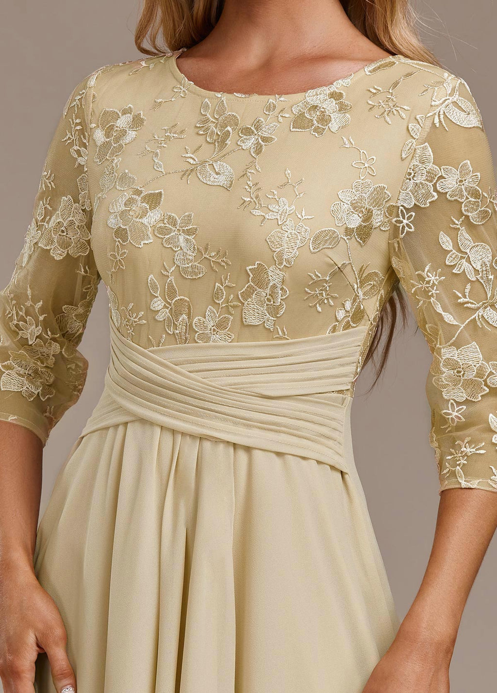 CYRADEL – SLEEVE ROUND NECK DRESS