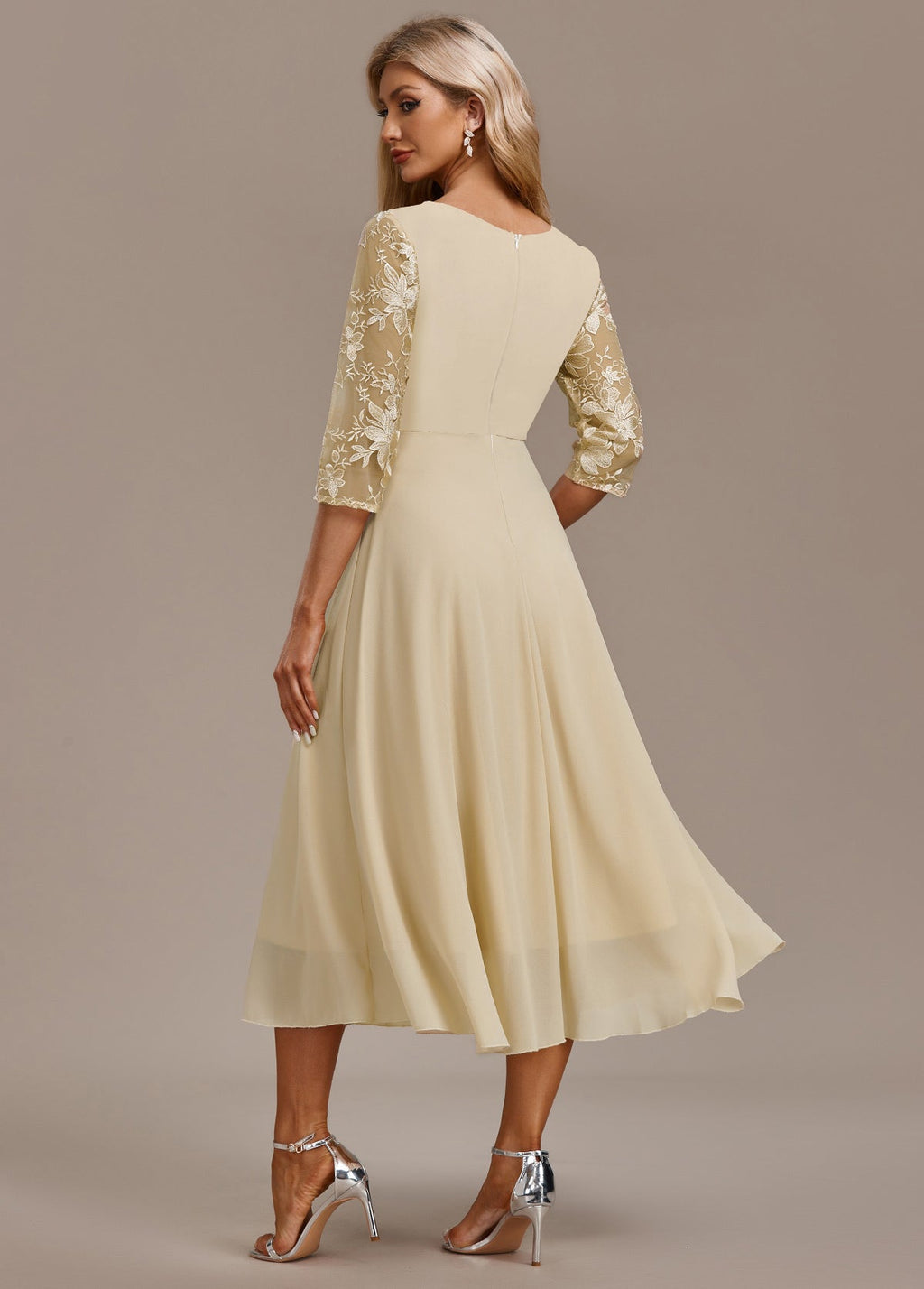 CYRADEL – SLEEVE ROUND NECK DRESS