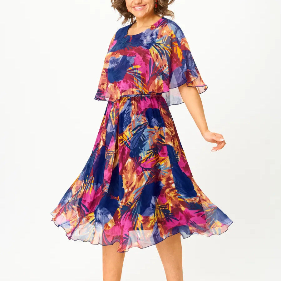 AYALA – COMFORTABLE PLUS SIZE CHIFFON DRESS