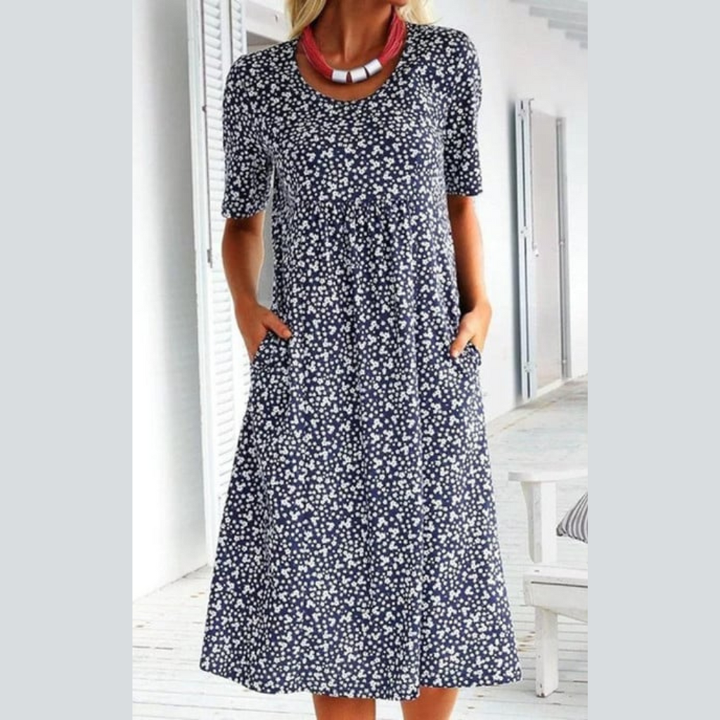 ODALYS – STYLISH FLORAL PRINT MIDI DRESS