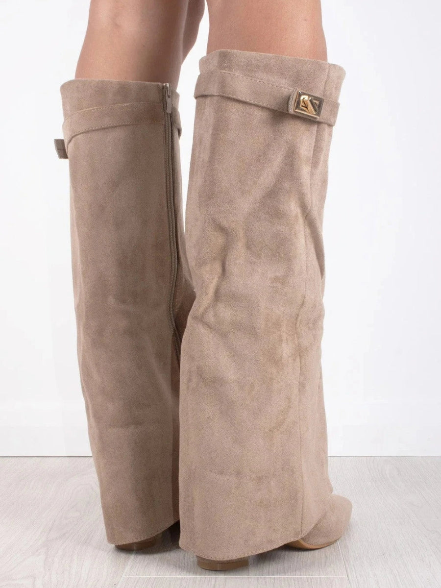 DAISY – WINTER ZIP-UP SLOUCHY HIGH HEEL BOOTS