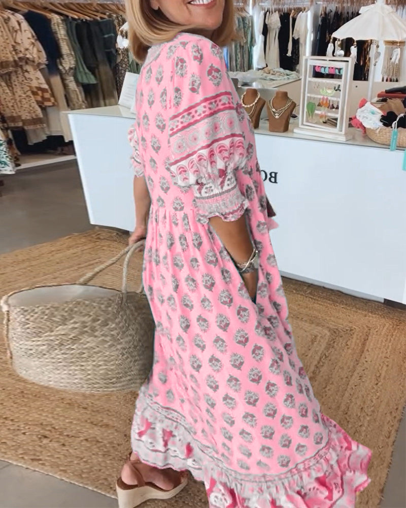 AVALISSEA – WHISPERING BOHO MIDI DRESS