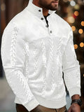 DAWSON – LONG SLEEVE HENLEY SWEATER WITH STRIPES
