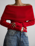 Erica - Off-Shoulder Elegance Sweater