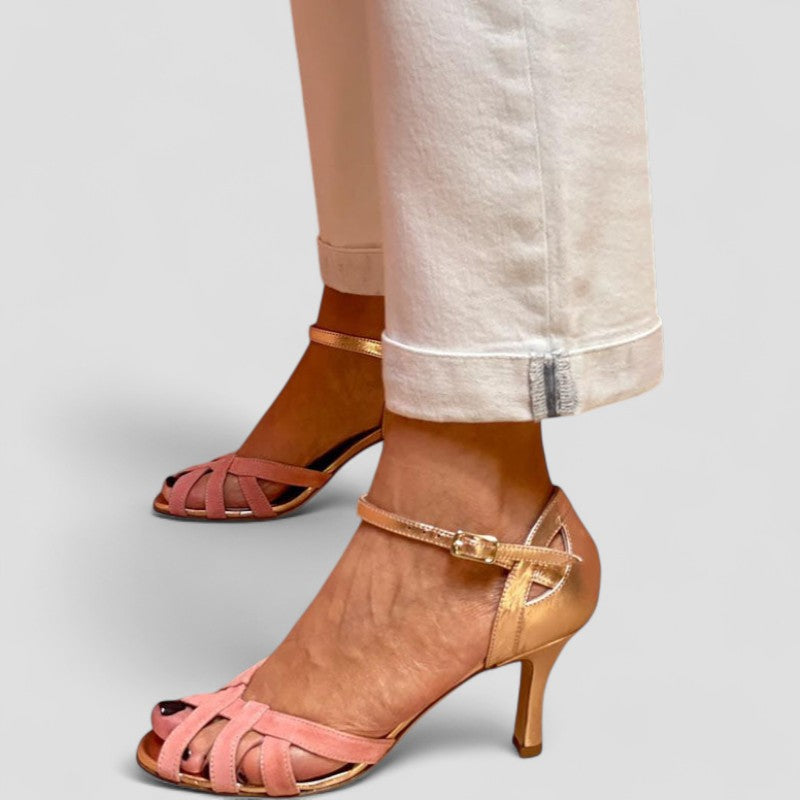 Calista - Kitten Heels with Open Toe