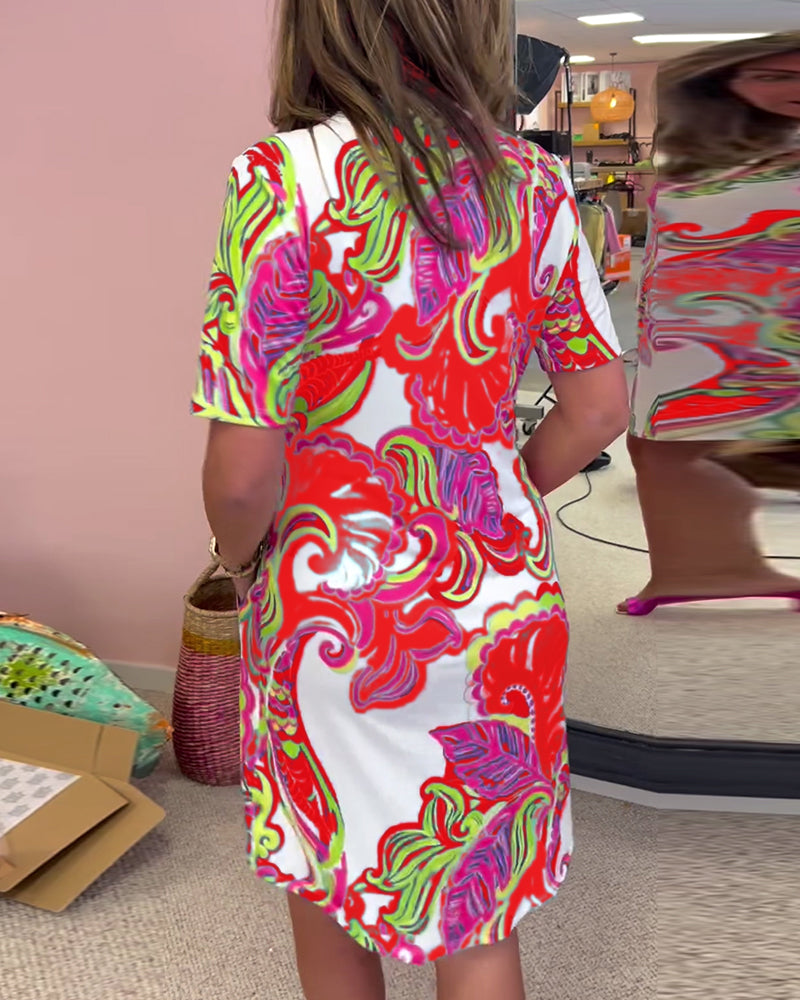 Slim Fit Printed Dress