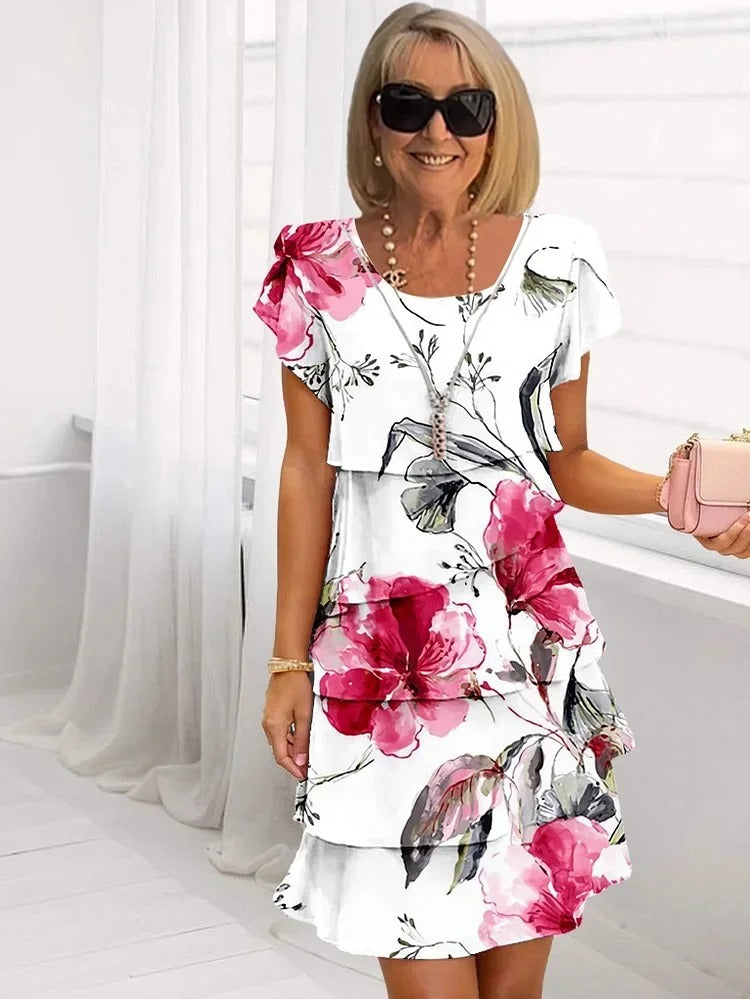NOEMI – BOHO FLORAL CASCADE MAXI DRESS