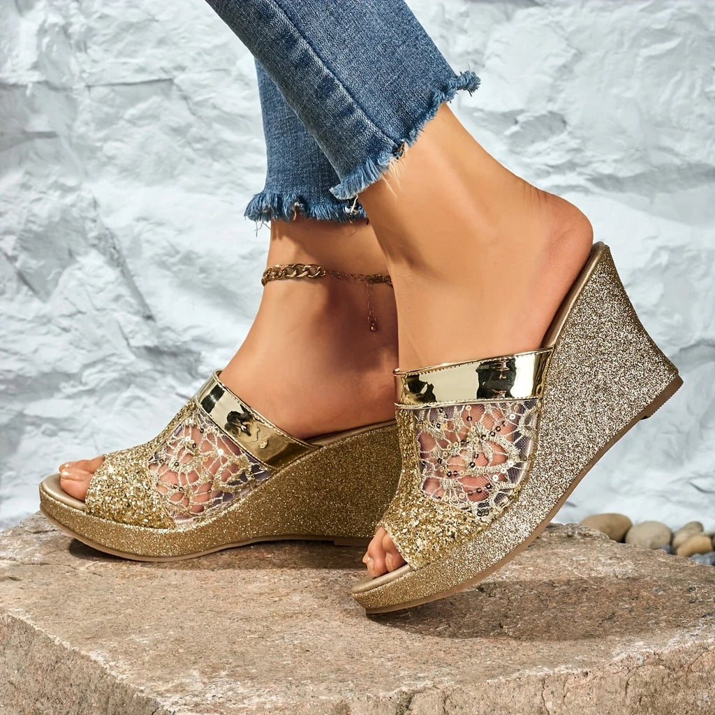 Alexis - Elegant Lace High Heel Sandals
