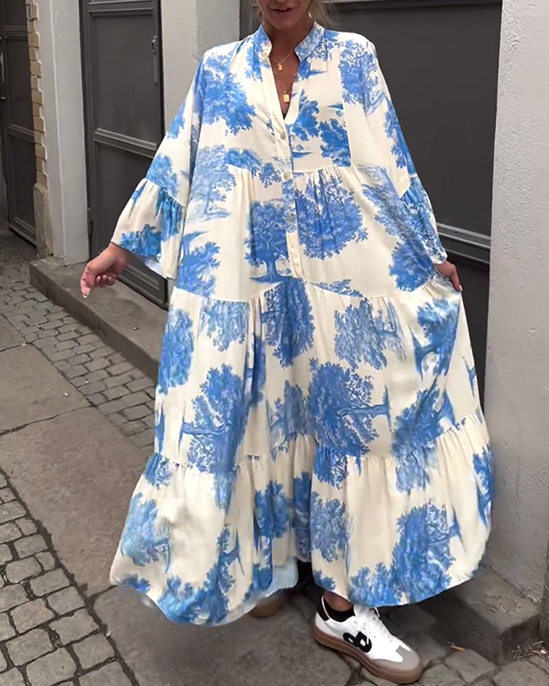 AZRIELLE – LONG FLORAL DRESS