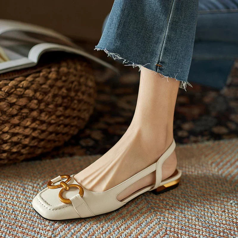 Riley - Elegant Orthopedic  Square Heel Sandals
