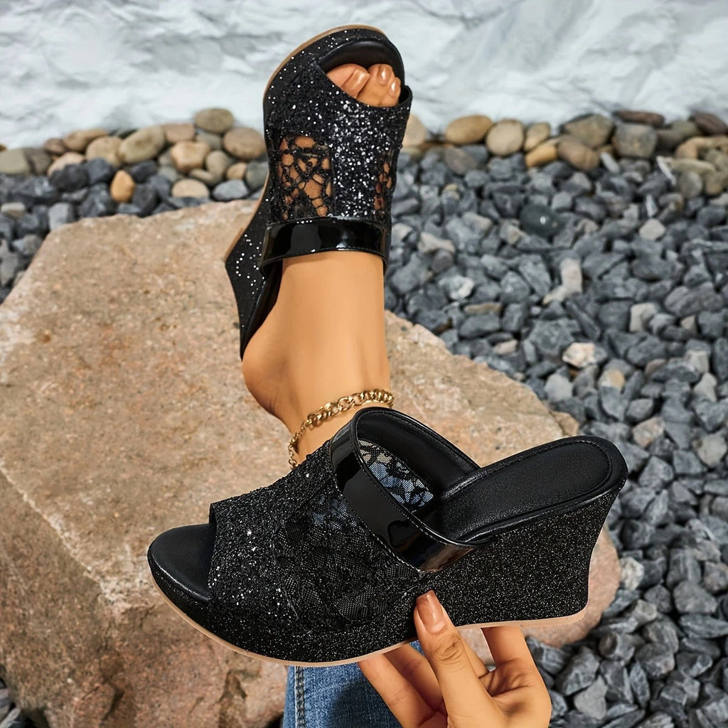 Alexis - Elegant Lace High Heel Sandals