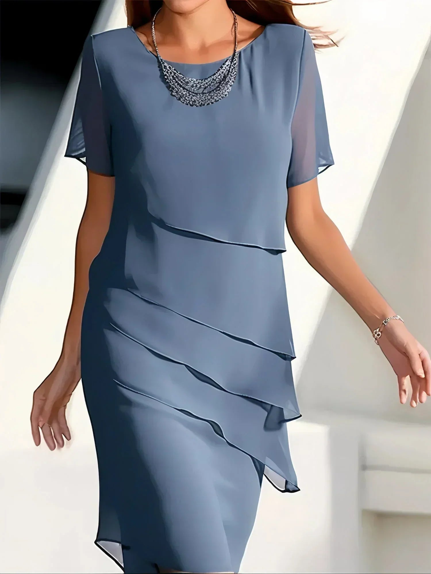 Sybil - Midi Dress with Short Sleeves