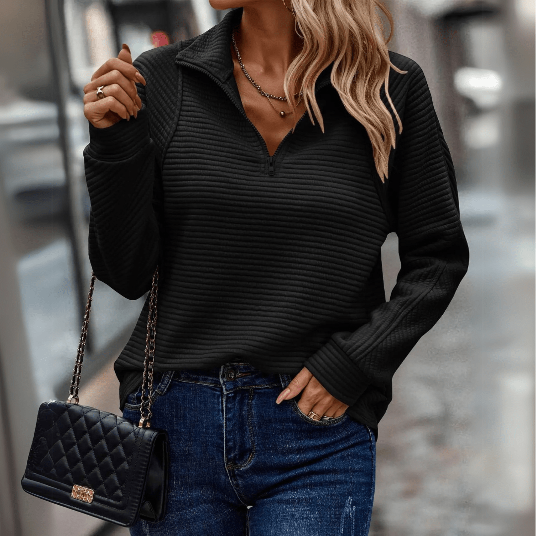 Jessica - Chic Half-Zip Pullover