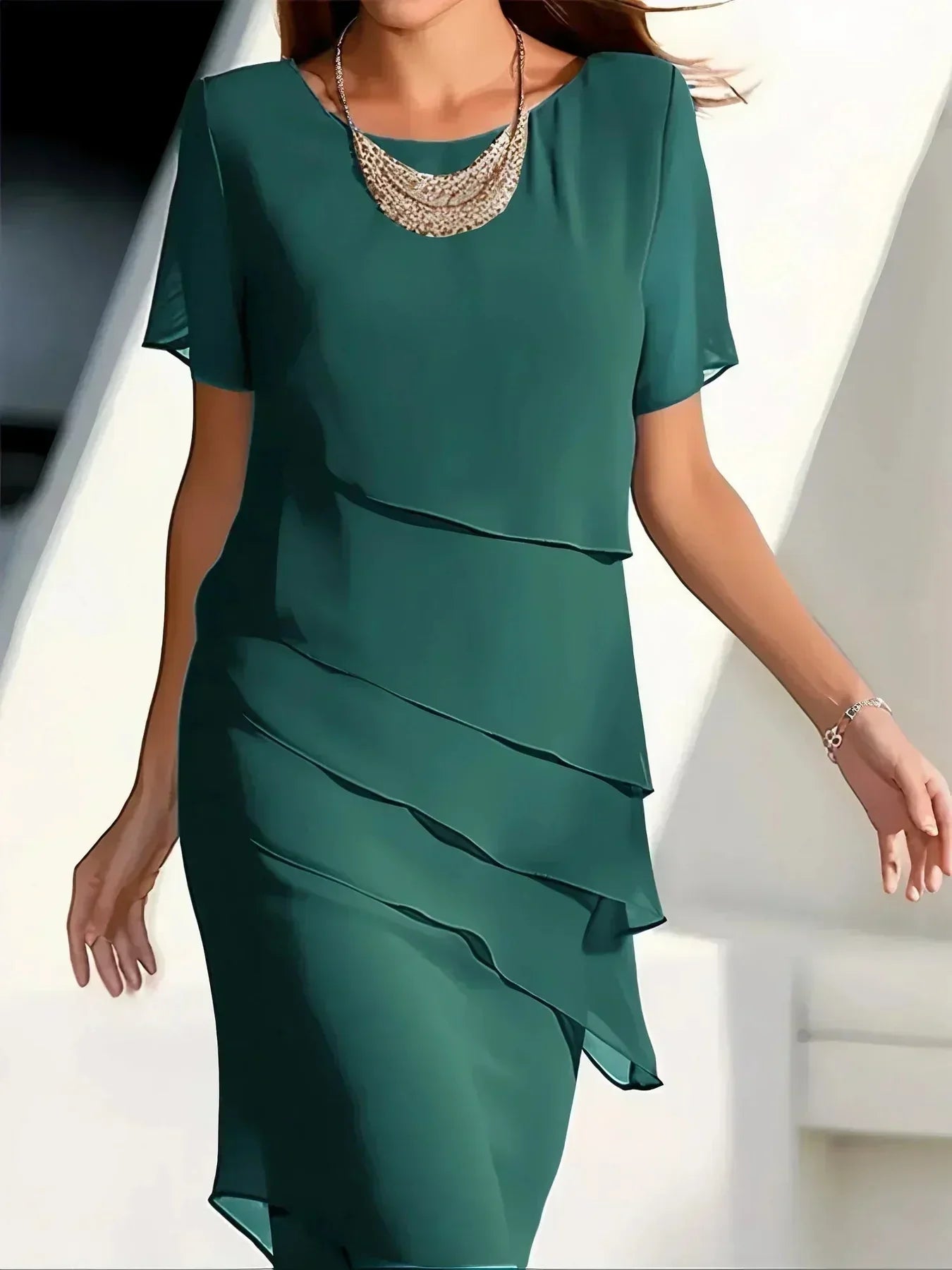 Brielle - Light and Elegant Midi Dress for Spring