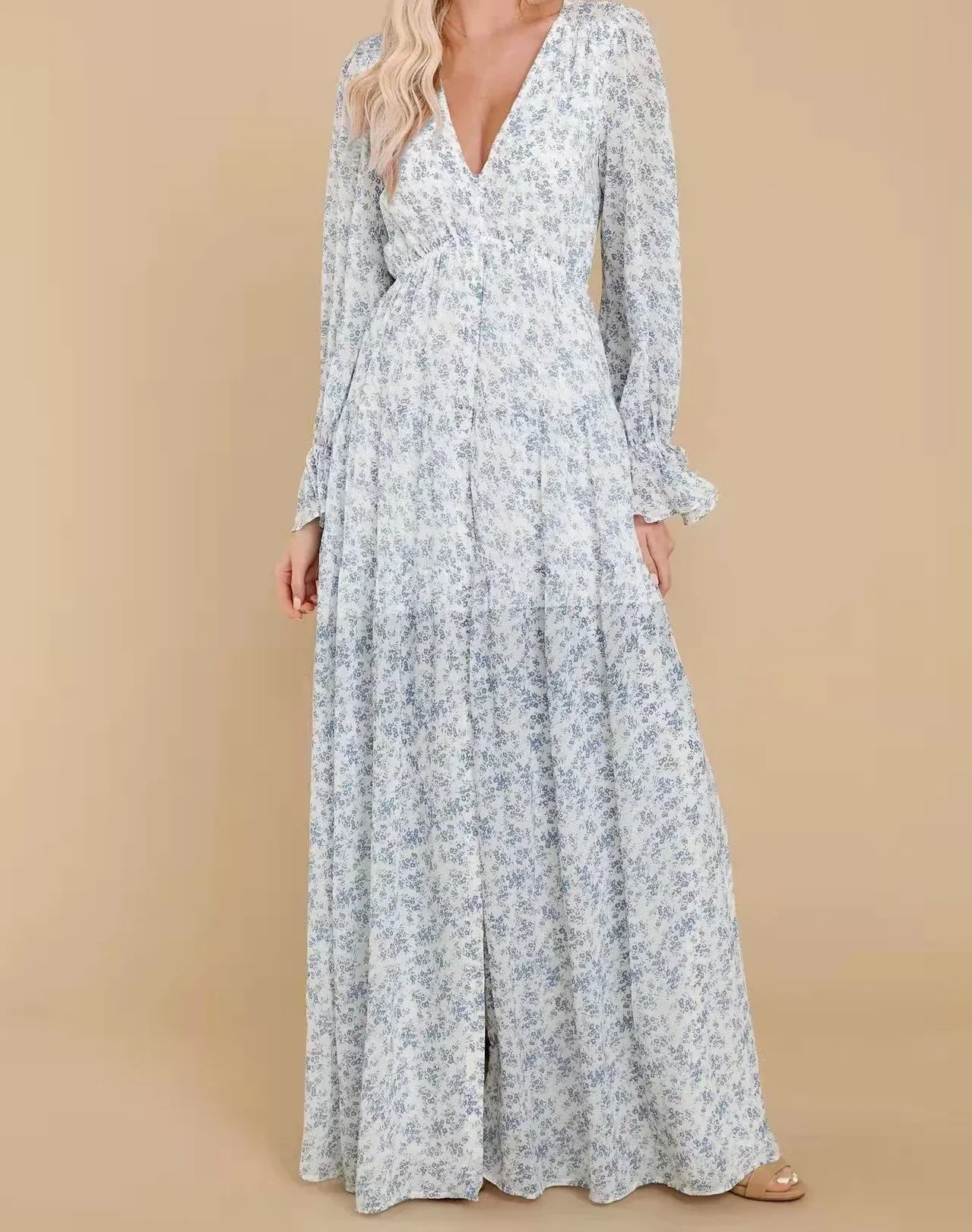 AURANYA – MAXI CHIFFON CASUAL DRESS