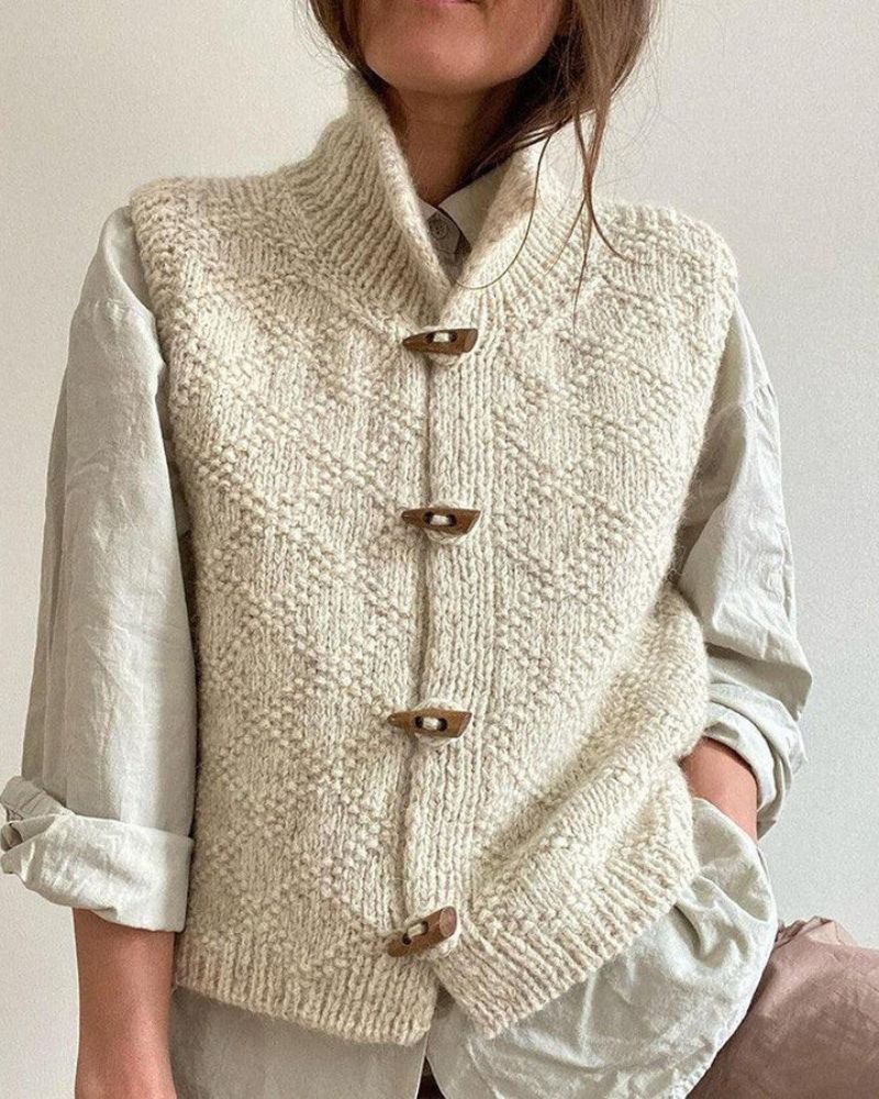 AISLING – SOPHISTICATED SLEEVELESS KNIT VEST