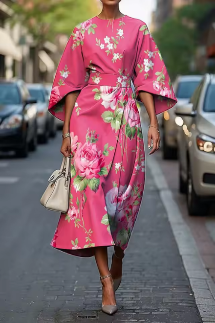 YLORIATHEN – MOXLAN ELEGANT FLORAL DRESS