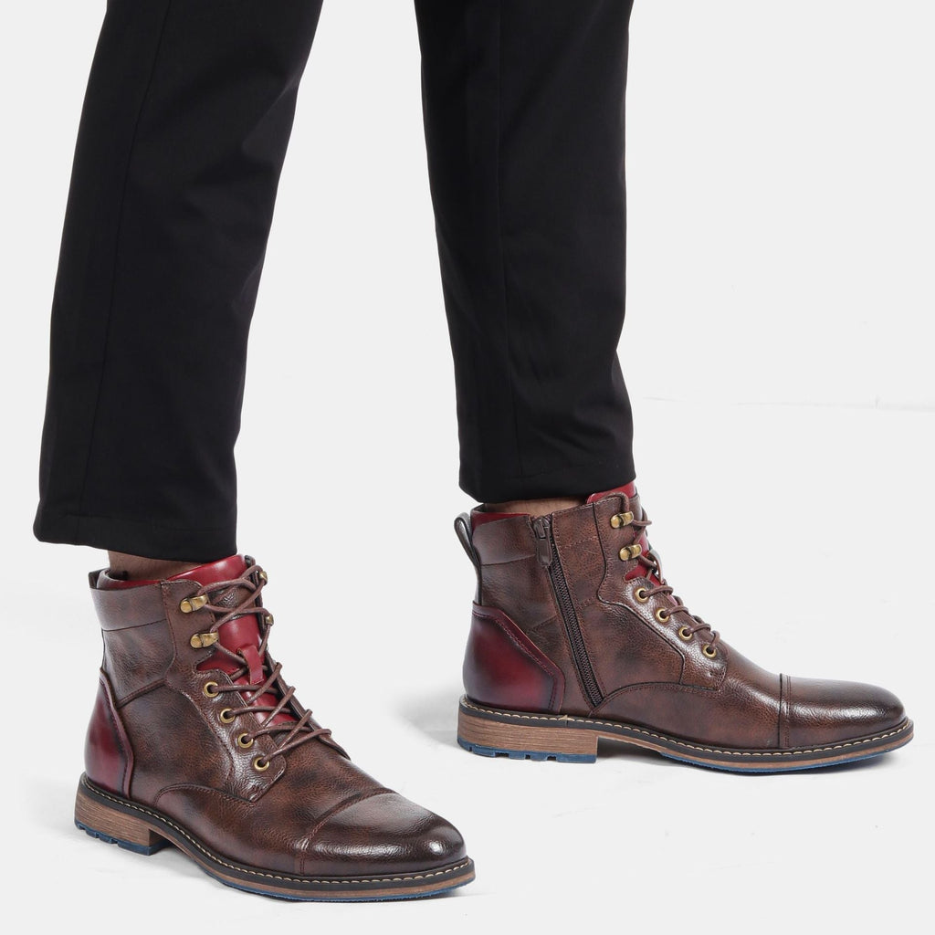 Sophisticated Comfort Leather Oxford Boots
