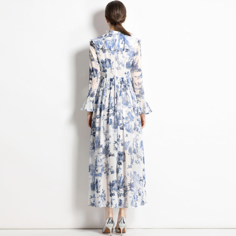 AERIS – ELEGANT INK PRINT DRESS