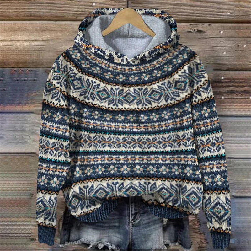 Karine - Ethnic Retro Hoodie