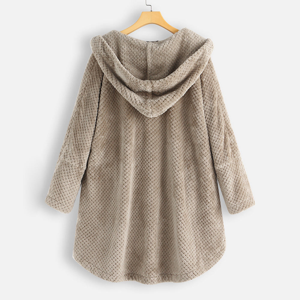 Serenovelle  – WINTER HOODED DOUBLE-FACED FLEECE COAT
