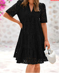 MILENA – ELEGANT LACE RUFFLE SUNDRESS