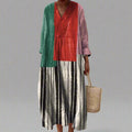 Harriet - Colorblock Striped Cotton Maxi Dress