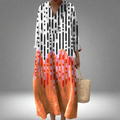 Tessa - Abstract Drip Print Maxi Dress