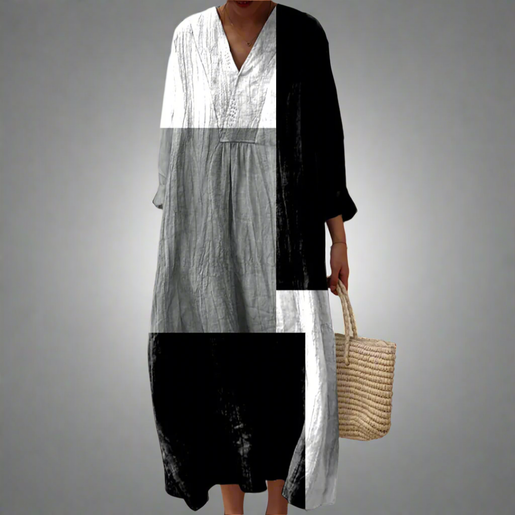 Colette - Abstract Patchwork Maxi Dress
