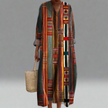 Marianne - Geometric Stripe Boho Maxi Dress