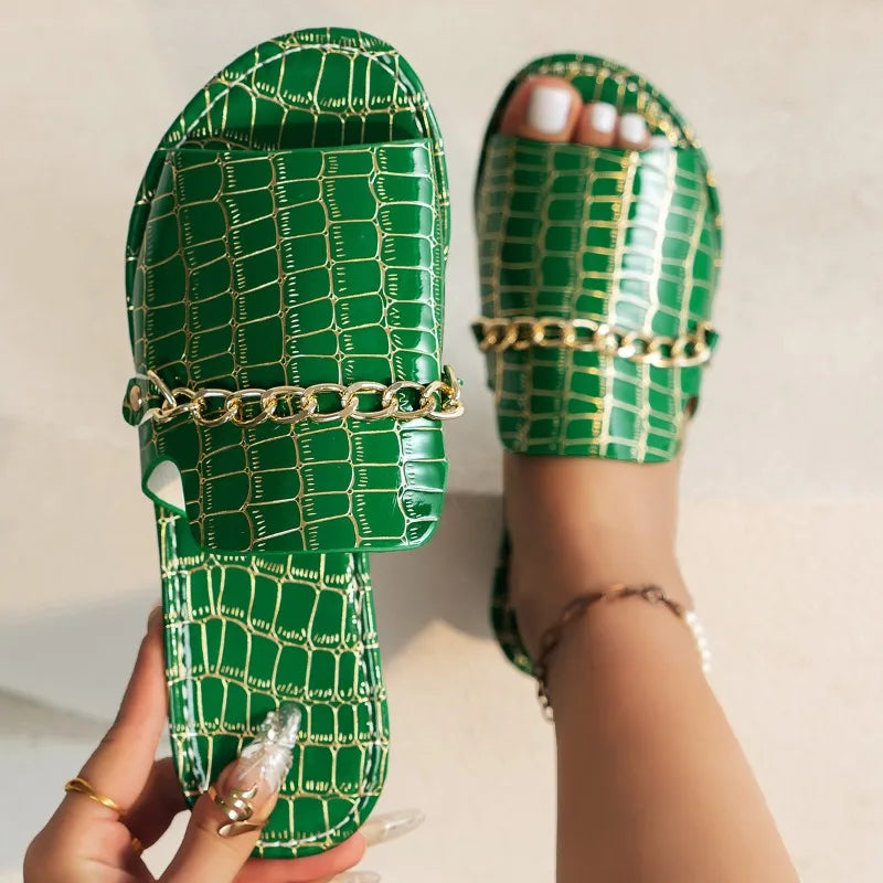 Mira - Luxe Wedge Beach Flip-Flops