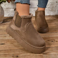 Snowluxe - Women's Suede Fur Ankle Boots