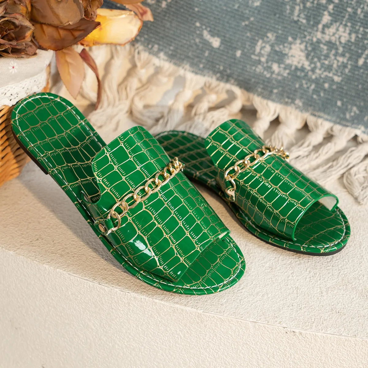 Mira - Luxe Wedge Beach Flip-Flops
