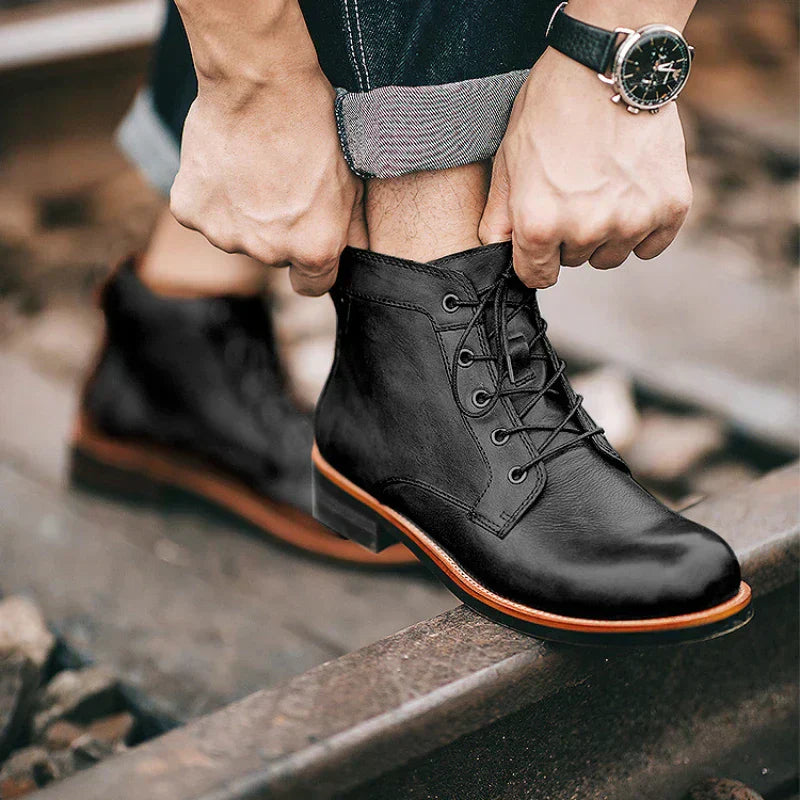 WYATT – RETRO ROUND NOSE MEN'S BOOTS